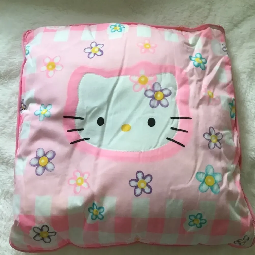 Hello Kitty Light Pink Decorative Square Pillow with Zipper